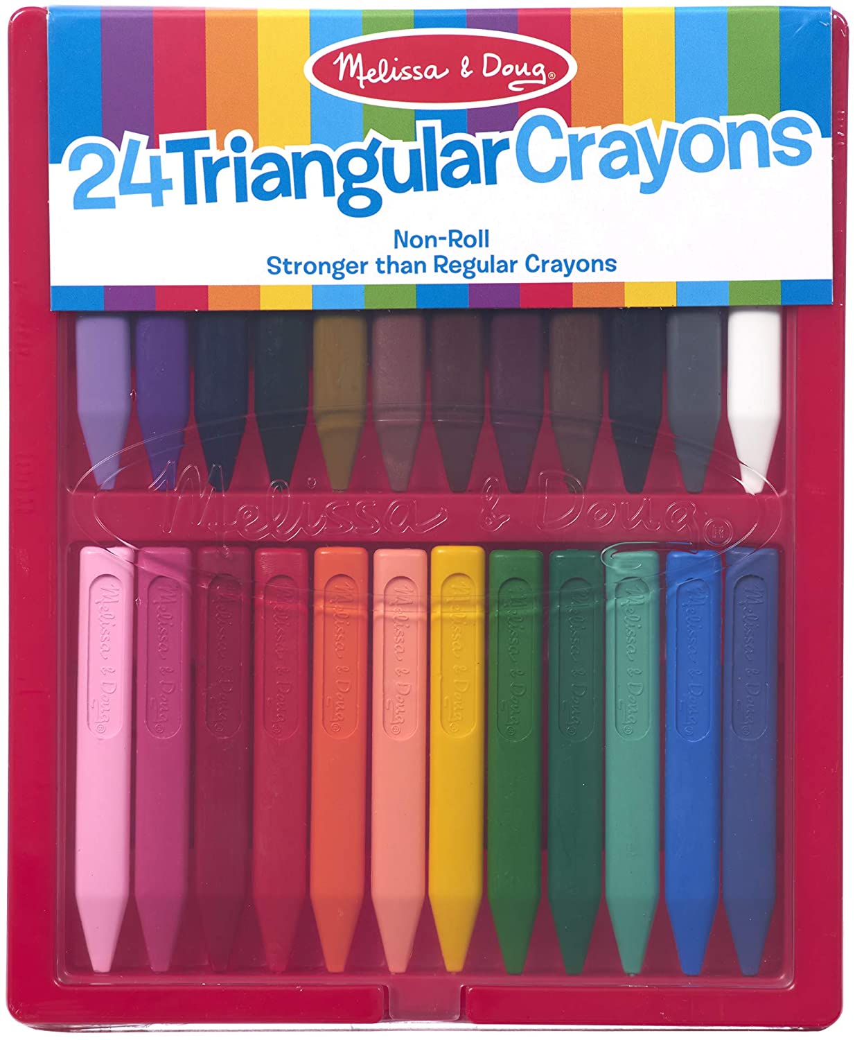 Melissa and Doug 24 Triangular Crayons – Little Folks Book and Toy