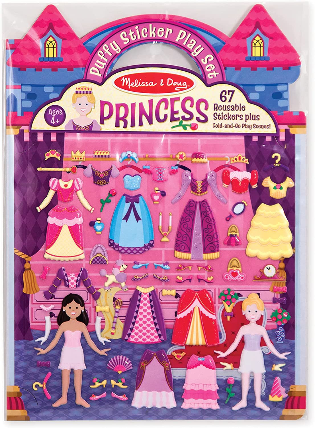 Melissa & Doug Puffy Sticker Set: Princess - 67 Reusable Stickers - Ki –  Little Folks Book and Toy Company, Inc