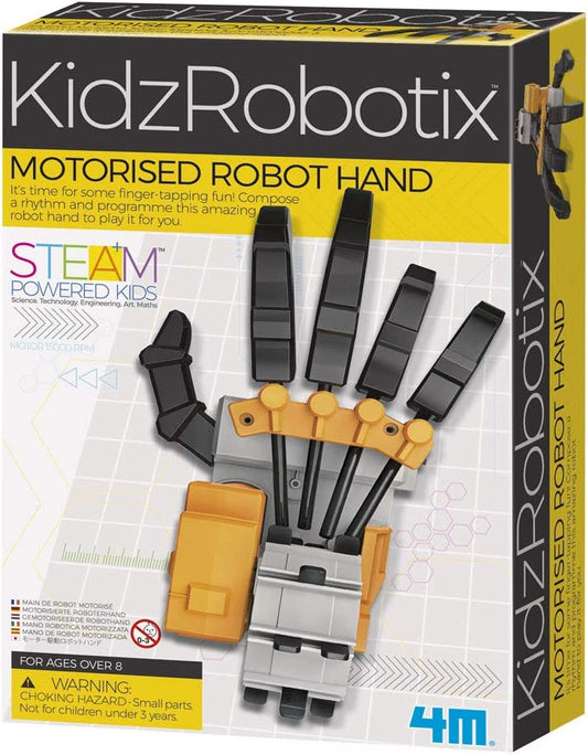 4M Toysmith, Kidzrobotix Motorized Robot Hand Kids Science Kit, For Boys & Girls 8+