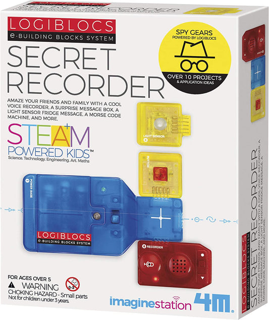 4M Toysmith, Logiblocs E-Building Blocks System Secret Recorder Kids Science Kit