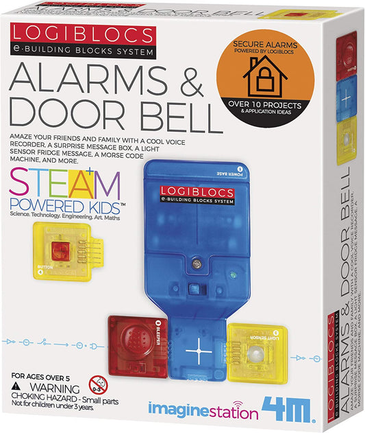 4M Toysmith, Logiblocs E-Building Blocks System Alarms & Door Bell Kids Science Kit